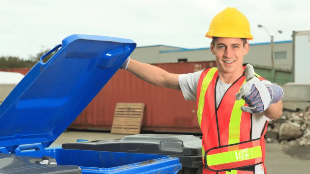 trabalhadores reciclando plástico